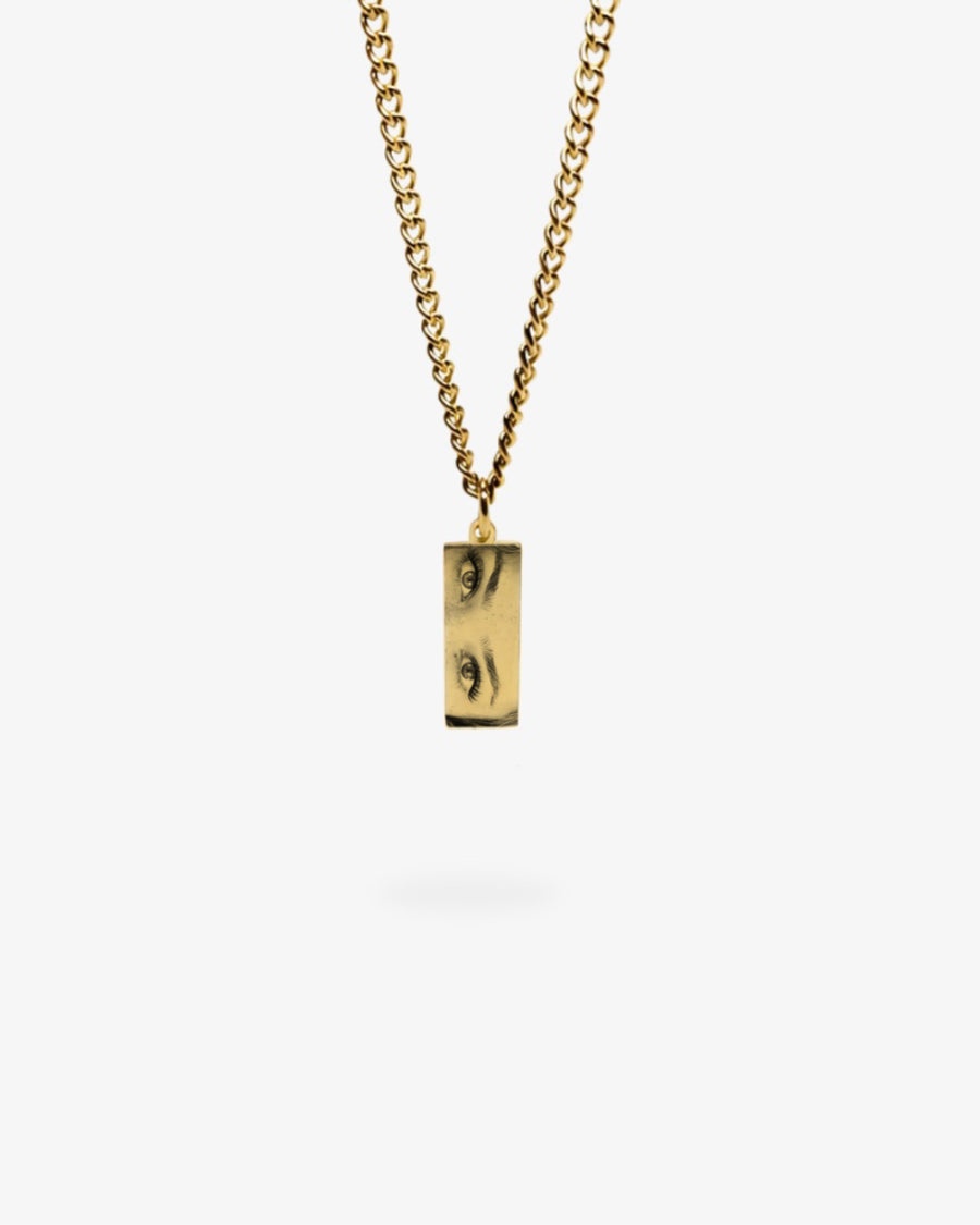 Custom Necklace Eyes - Gold