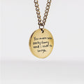 Personalized Round Necklace - Handwriting