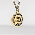 Personalized Zircon Round Necklace - Photo