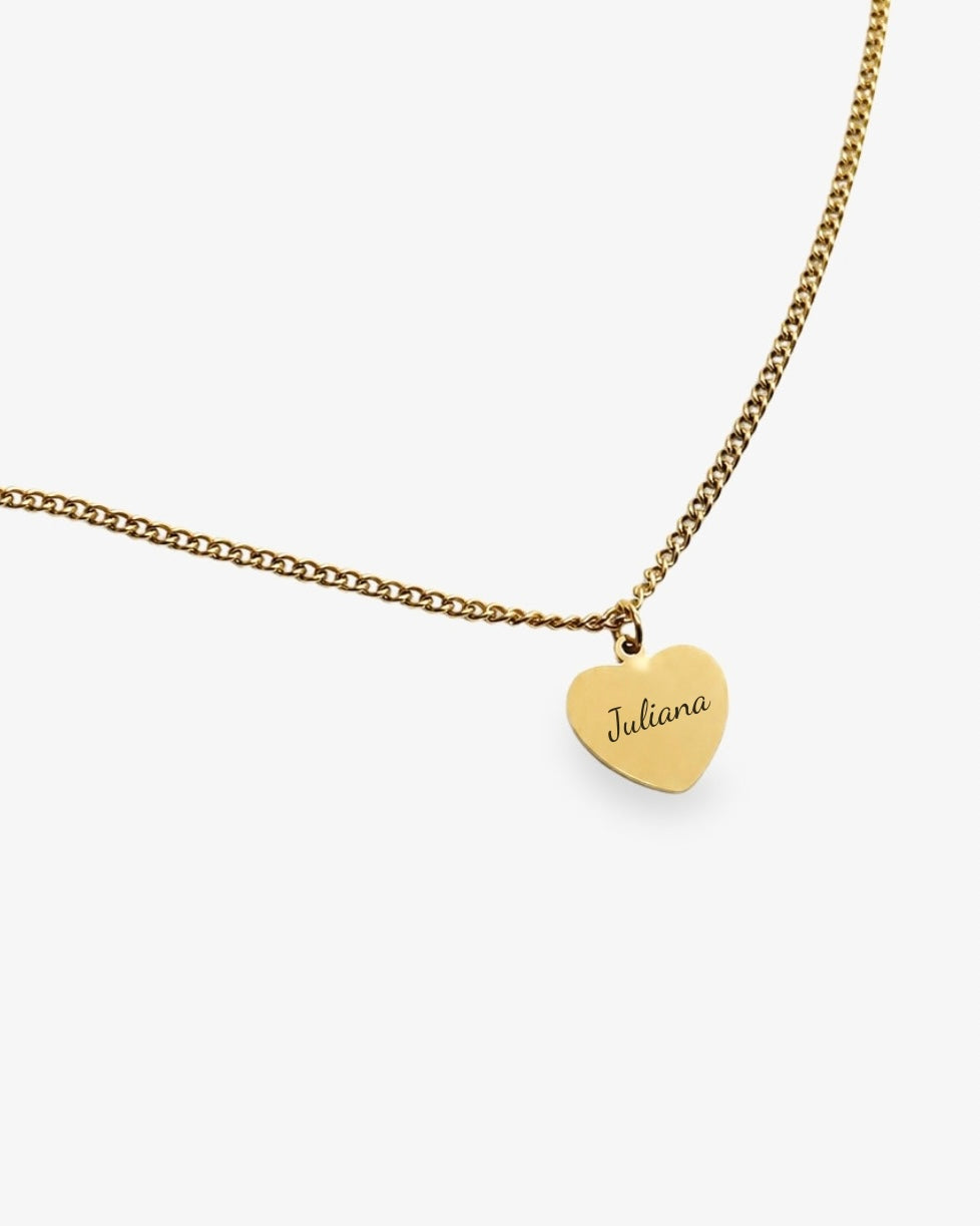 Custom Necklace Text - Gold