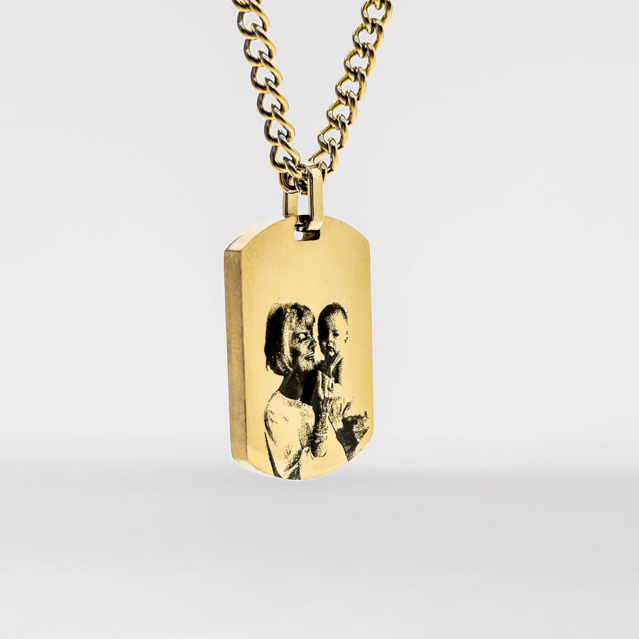 Personalized Plate Necklace - Photo