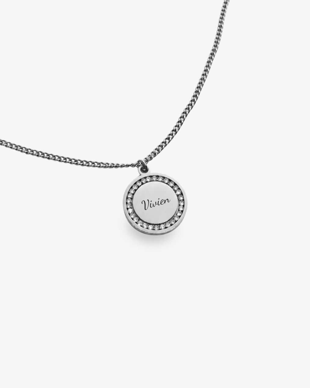 Colar Personalizado com Zircónias - Texto