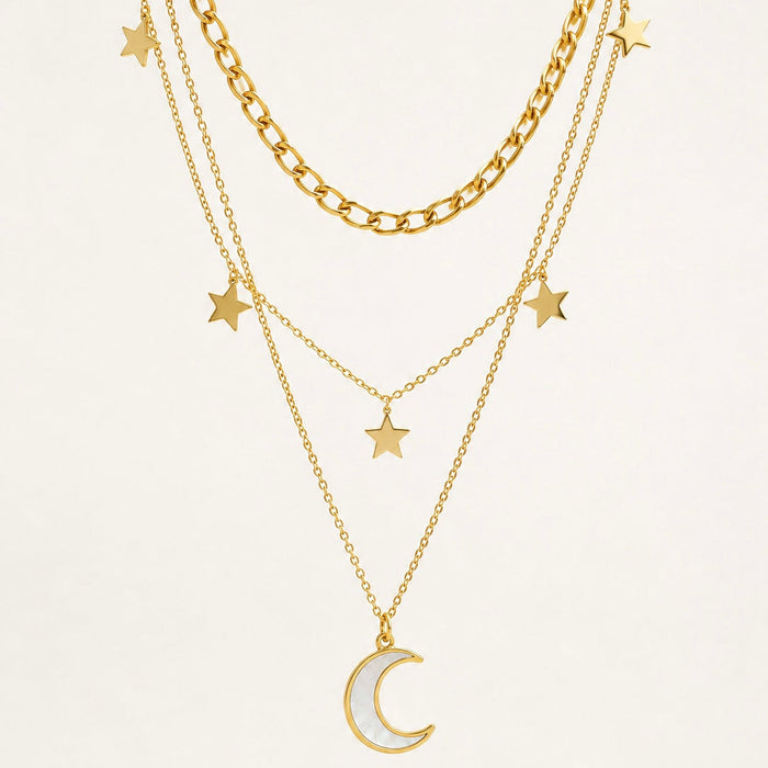 Moon And Star Necklace