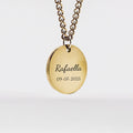 Personalized Round Necklace - Text & Date