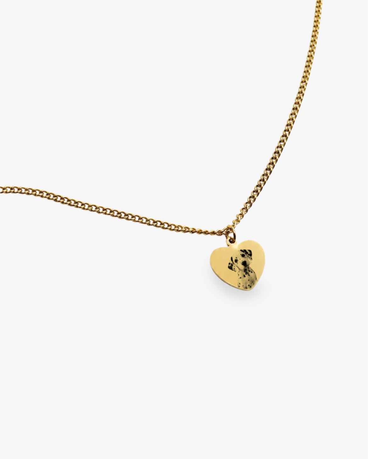 Custom Necklace Pet Photo - Gold