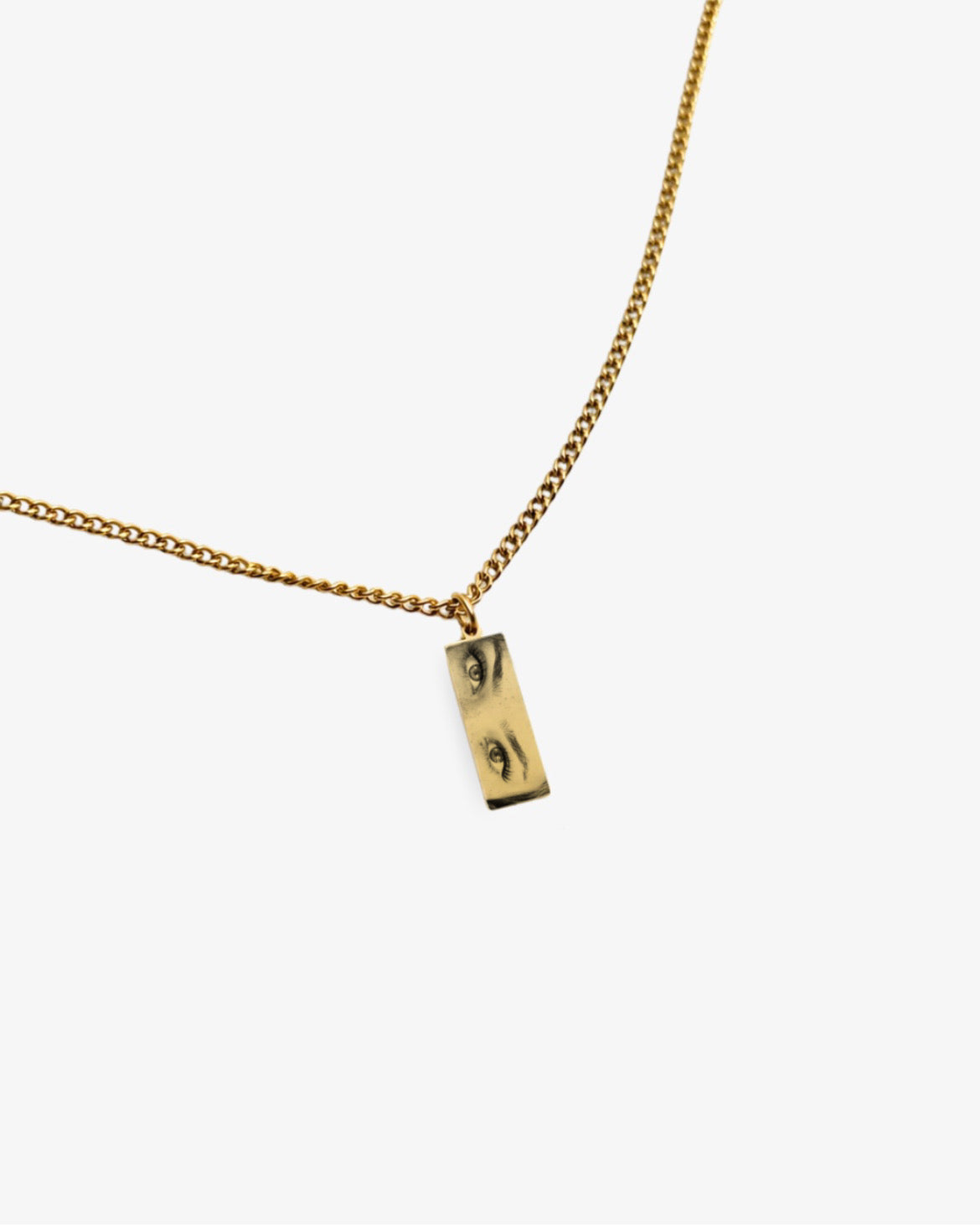 Custom Necklace Eyes - Gold