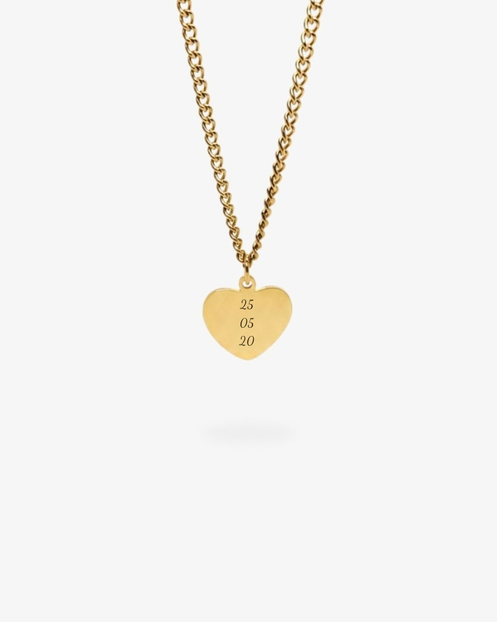 Custom Necklace Date - Gold