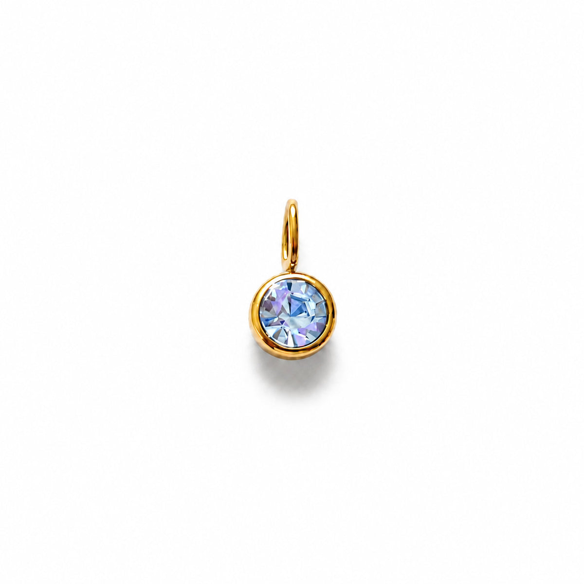 Amuleto de Zircão Azul Bebé - Dourado