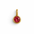 Ruby Zircon Charm - Gold