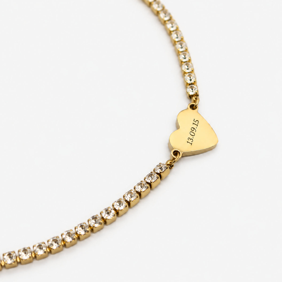 Pulseira Personalizada com Zircónias - Data