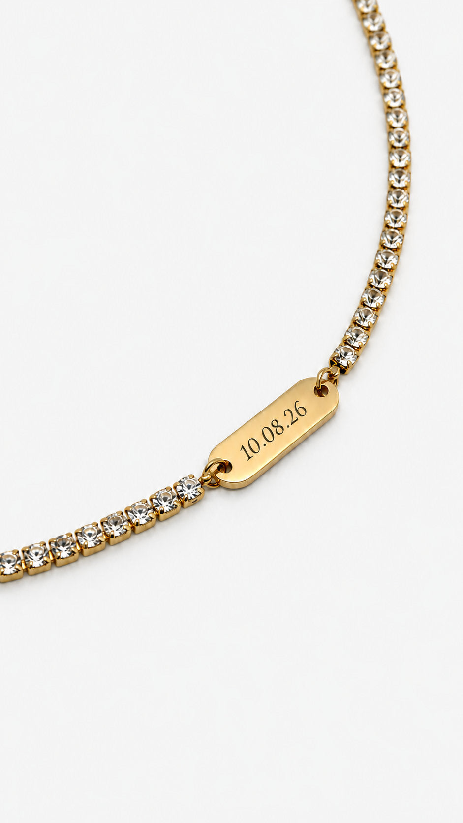 Pulseira Personalizada com Zircónias - Data
