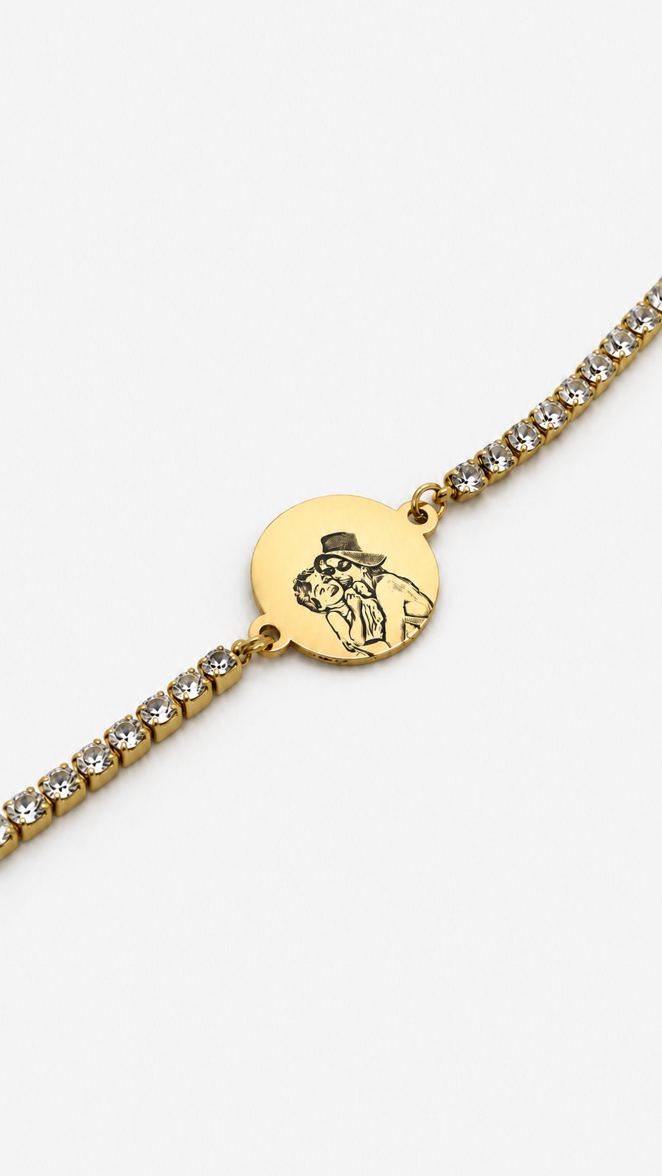 Custom Zircon Bracelet Outline - Gold