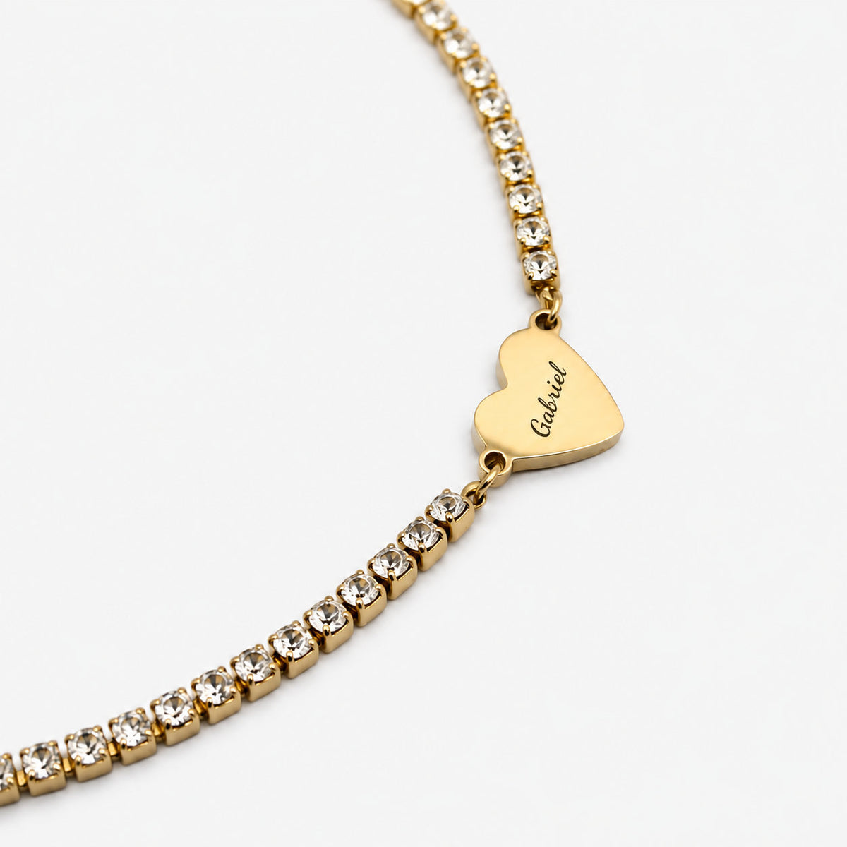 Pulseira Personalizada com Zircónias - Texto