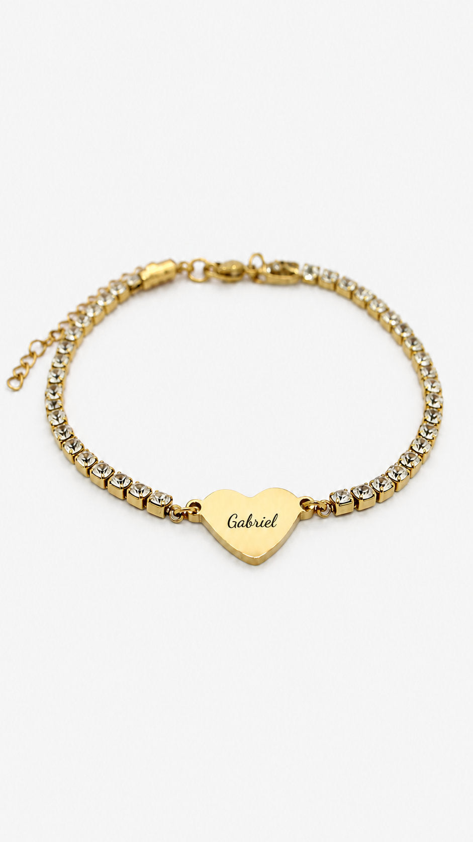 Pulseira Personalizada com Zircónias - Texto