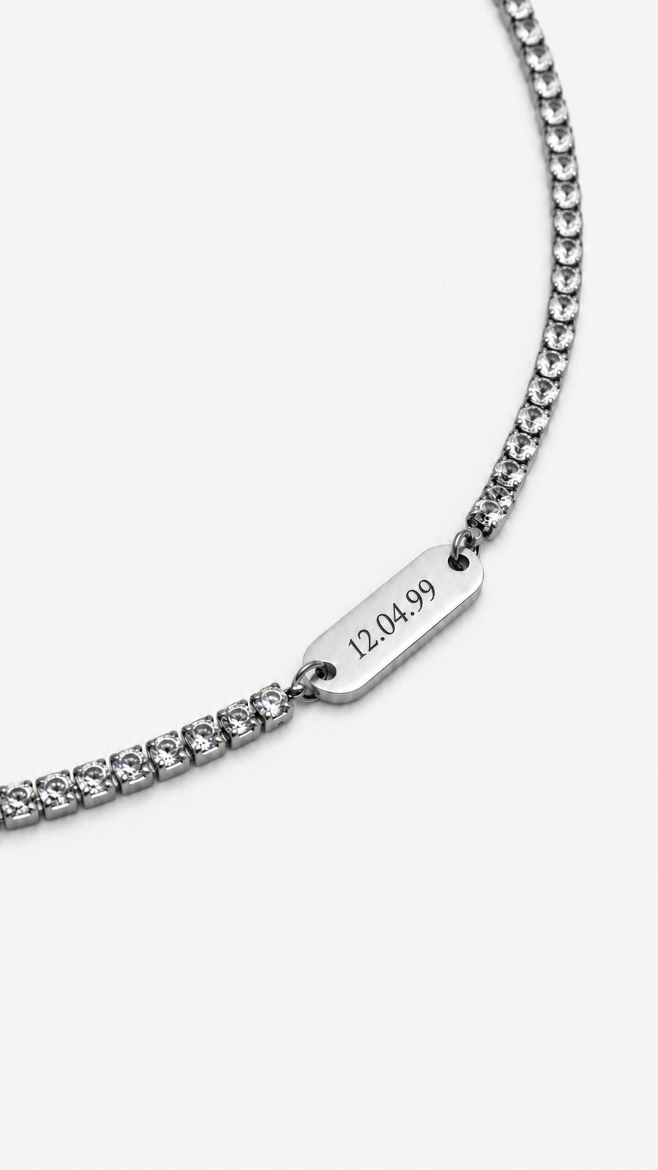 Pulseira Personalizada com Zircónias - Data