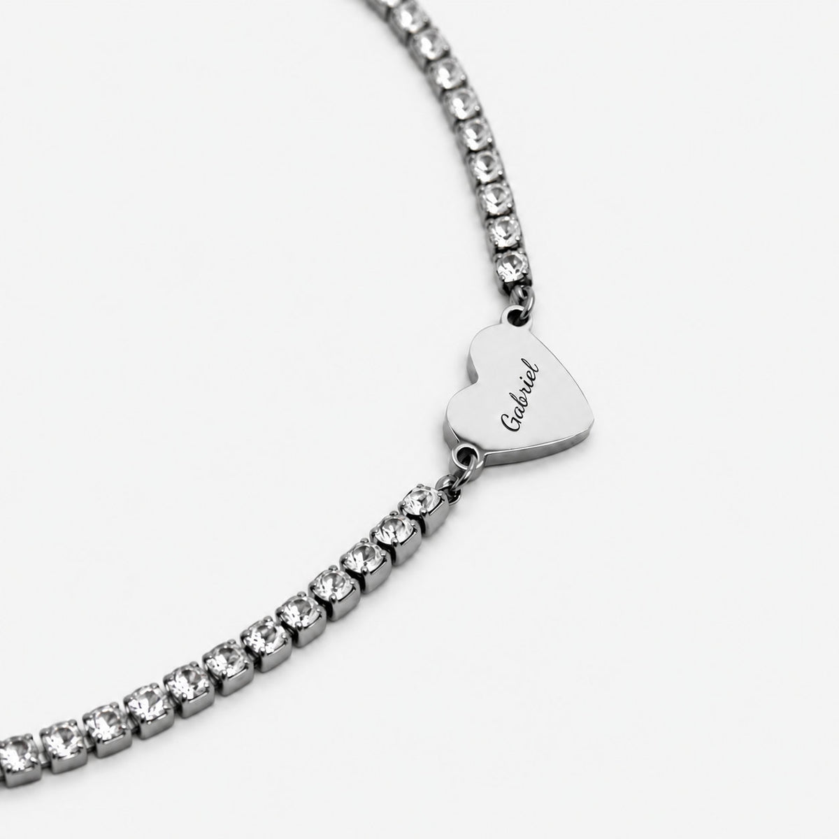 Pulseira Personalizada com Zircónias - Texto