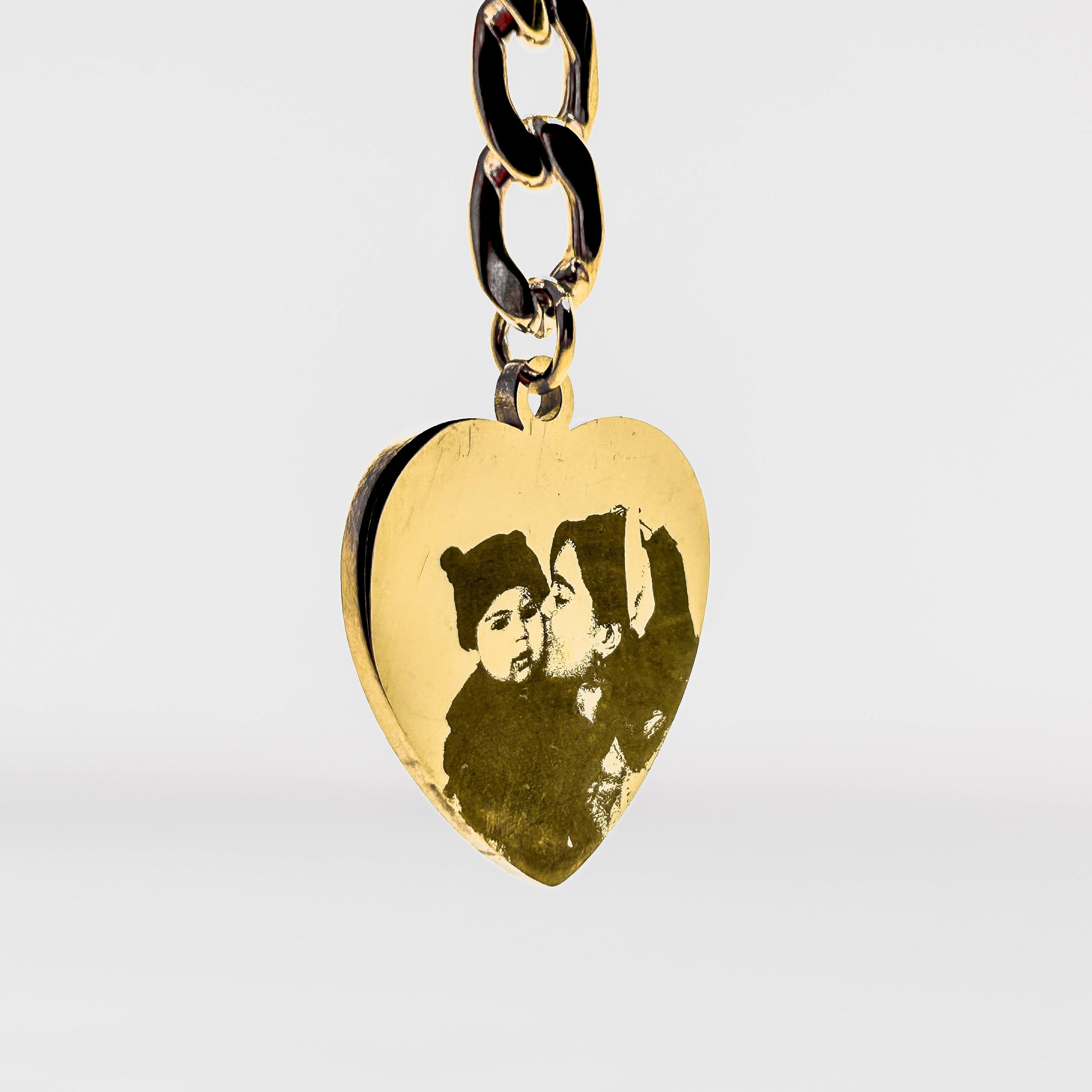Personalized Heart Keychain - Photo