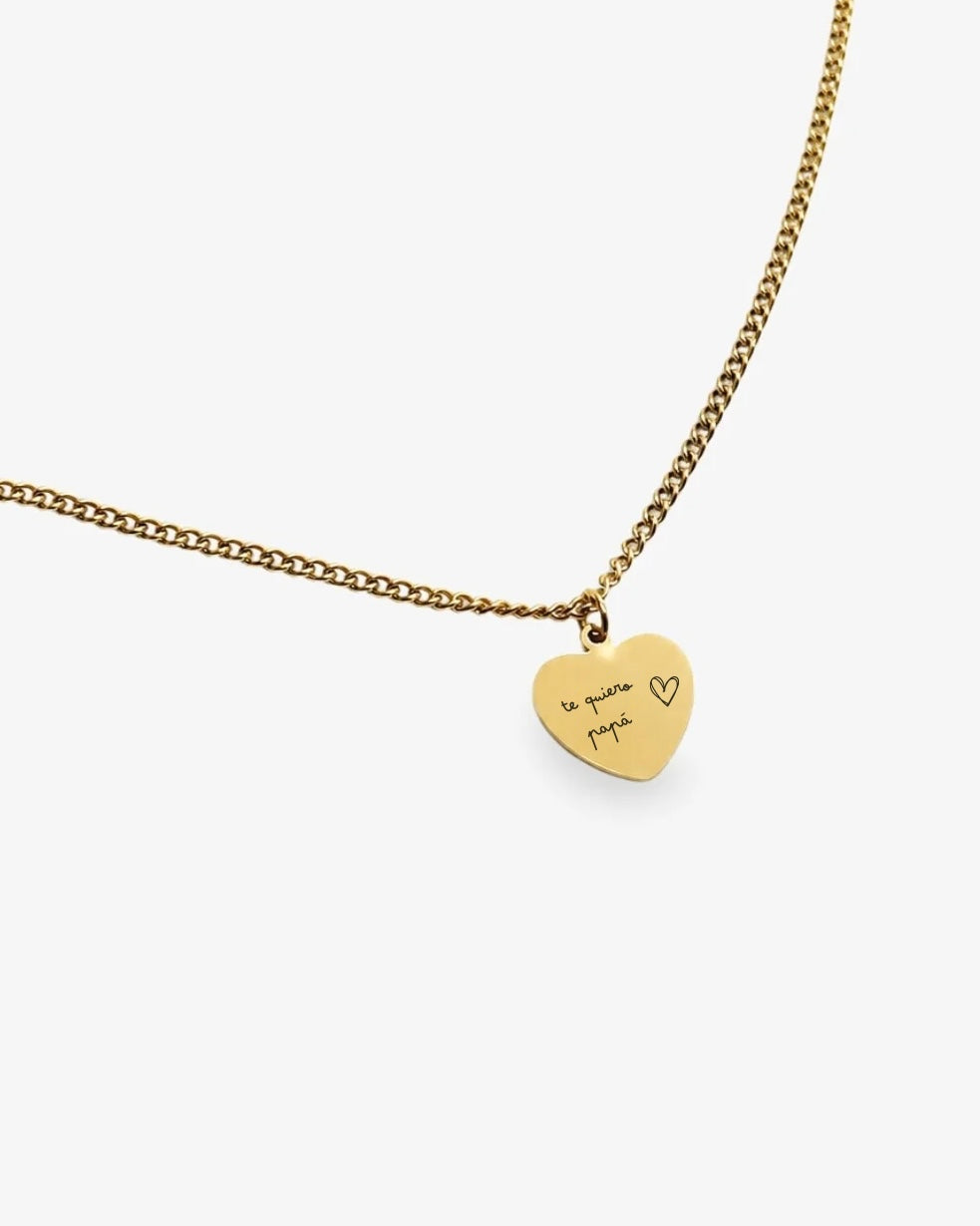 Custom Necklace Handwriting - Gold