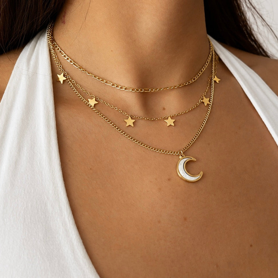 Moon And Star Necklace