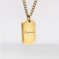 Personalized Plate Necklace - Text