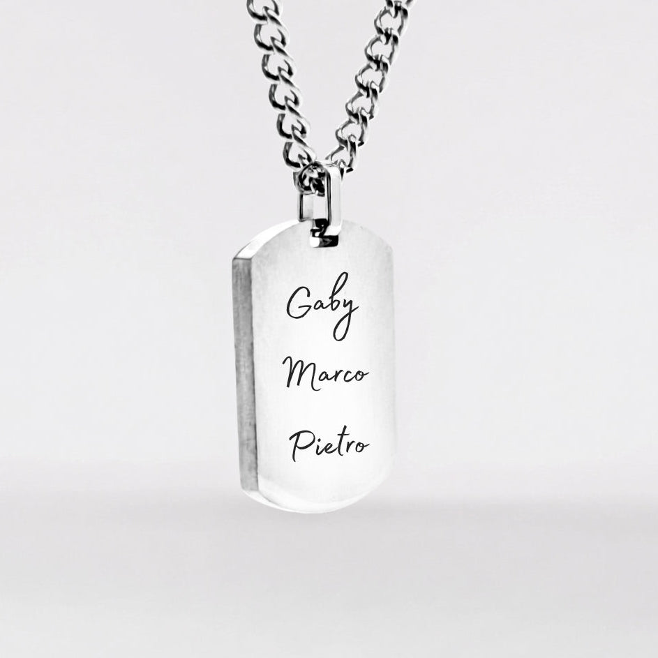 Personalized Plate Necklace - Text