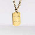 Personalized Plate Necklace - Text & Date