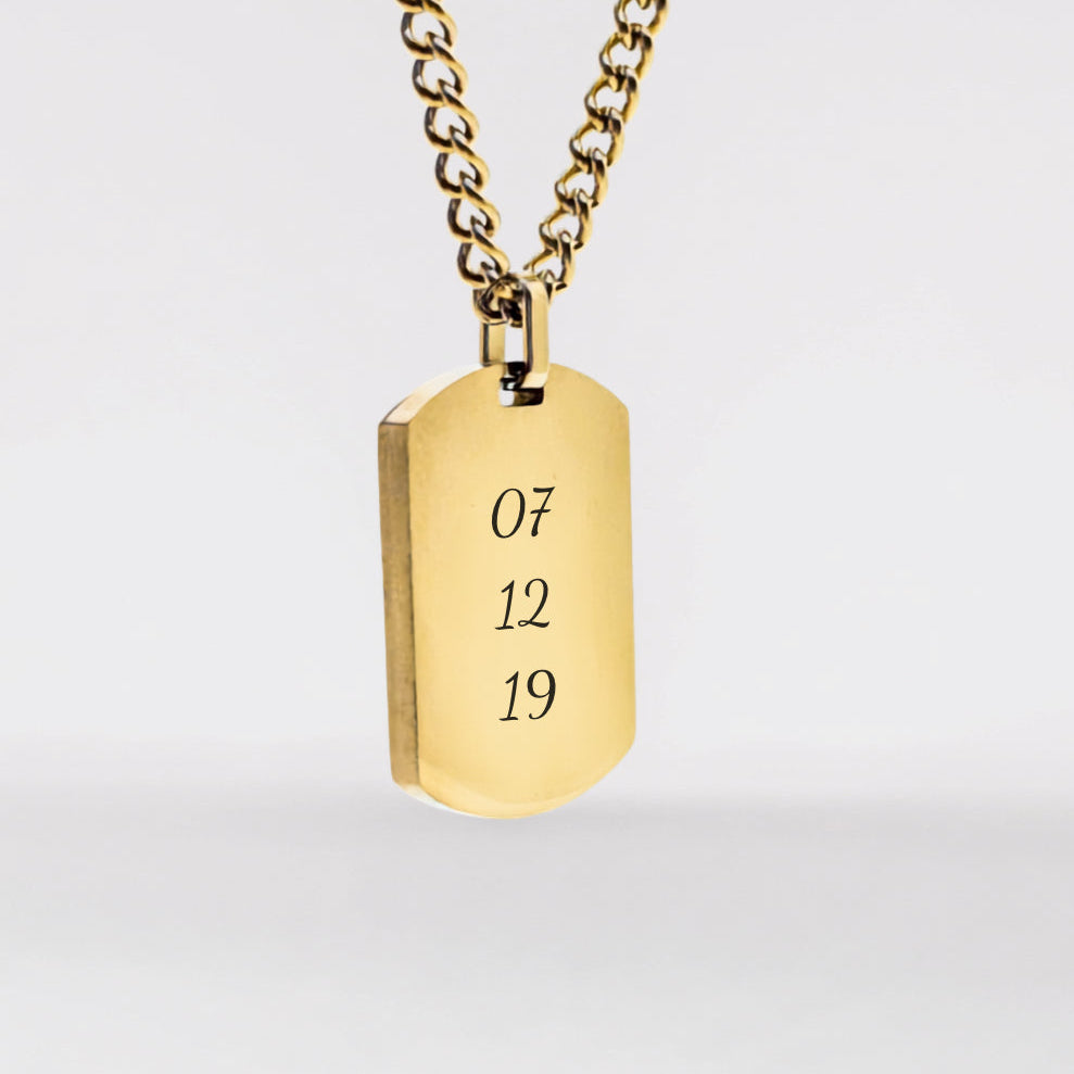 Personalized Plate Necklace - Date