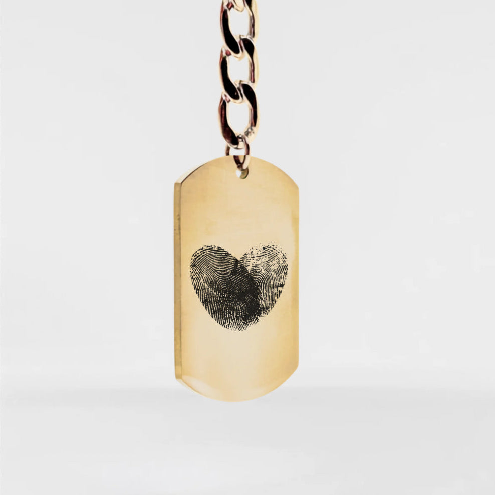 Personalized Keychain - Fingerprint