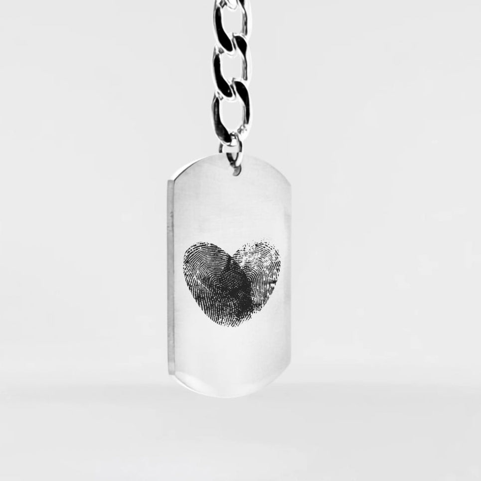 Personalized Keychain - Fingerprint