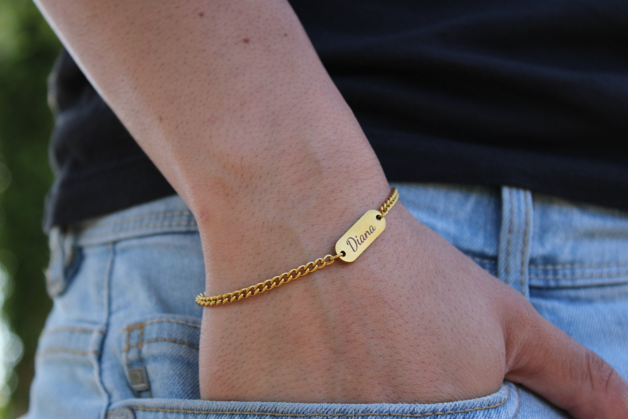 Pulseira Pequena Personalizada - Texto