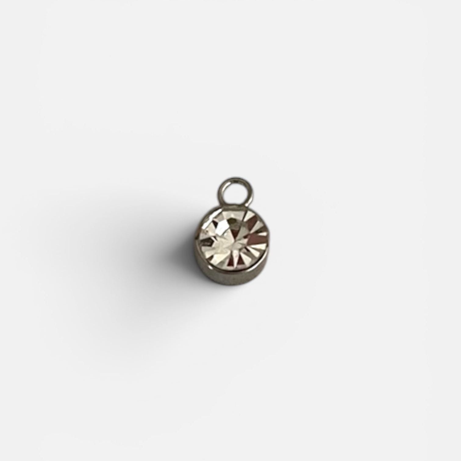 Crystal Charm - Silver