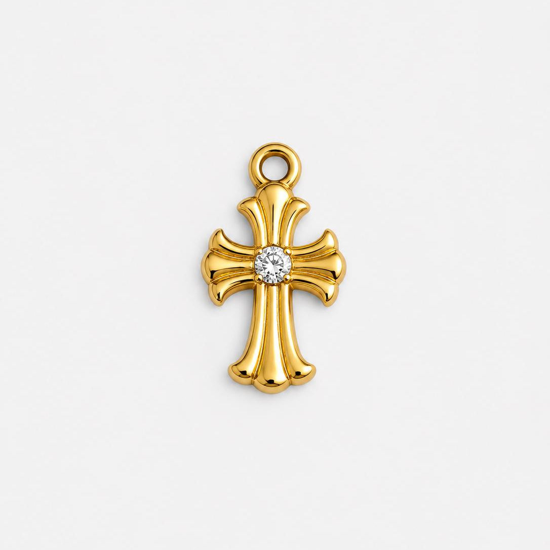 Cross Charm - Gold