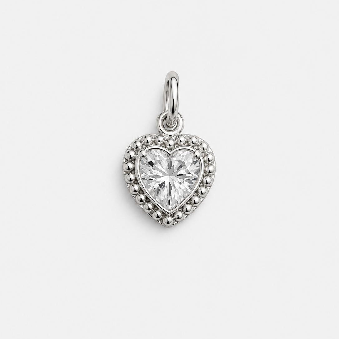 Heart Charm - Silver