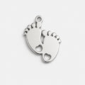 Baby Feet Charm - Silver